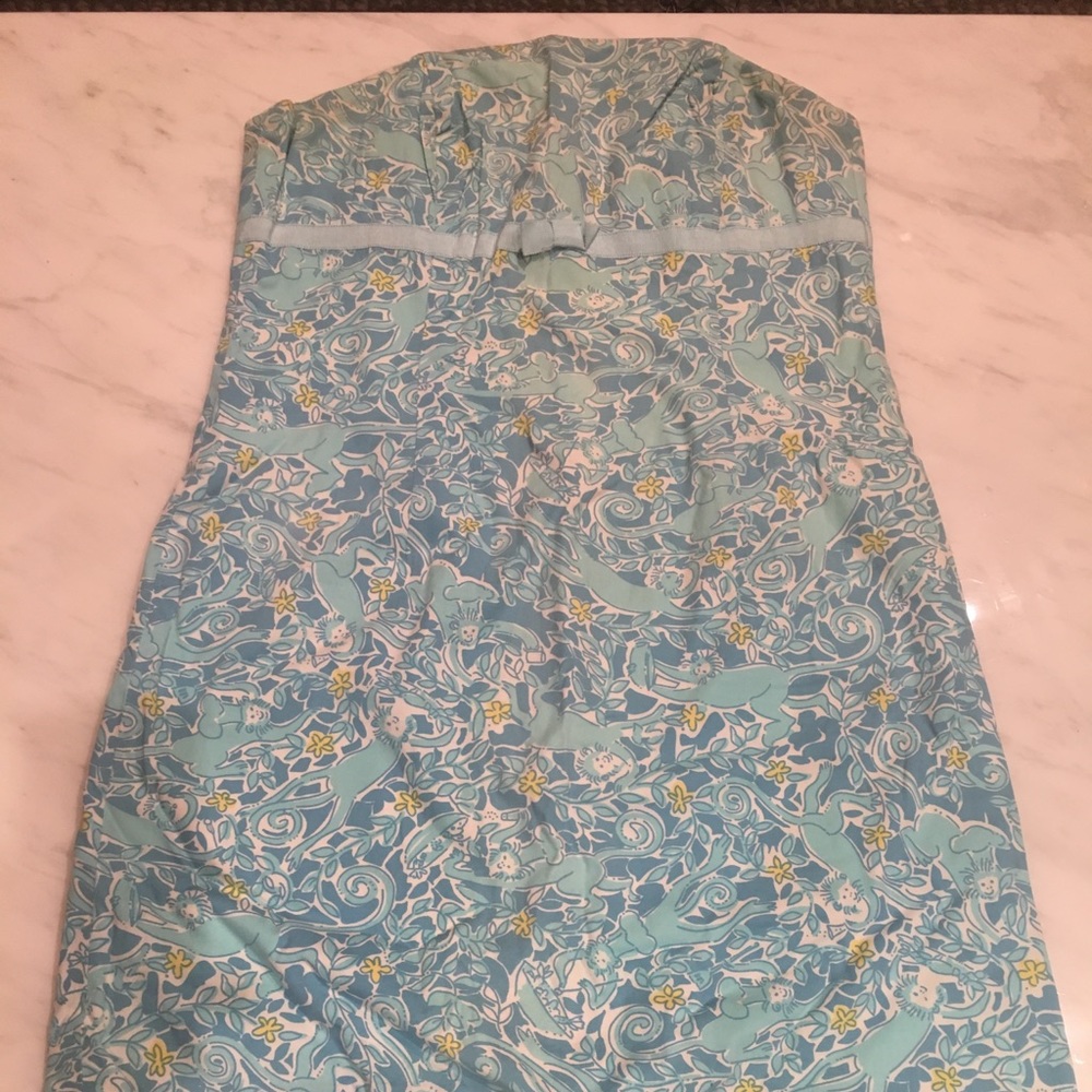 Lilly Pulitzer strapless cotton, spandex dress